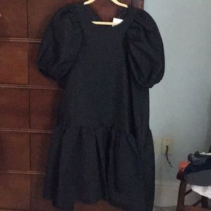 Black puffy dress with puffy sleeves. New with tags